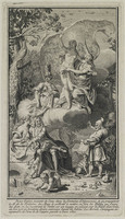 KG 11990
          <br/>
          Titelpagina voor de Fabels van de la Fontaine.
          <br/>
          <em>Picart, Bernard (1673-1733)</em>